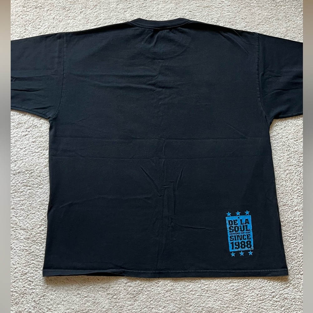 Vintage Rare De La Soul T-Shirt XL Black Hip Hop 3 Feet High and Rising Artwork - Picture 7 of 10